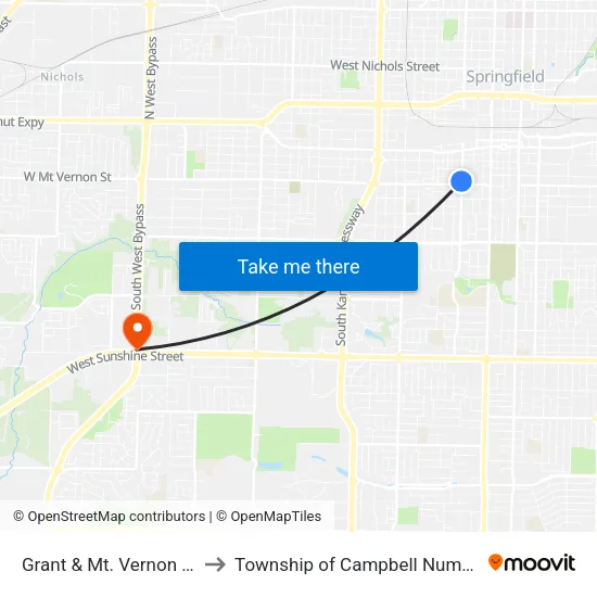 Grant & Mt. Vernon (Nw) to Township of Campbell Number 2B map