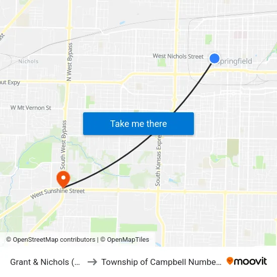 Grant & Nichols (Sw) to Township of Campbell Number 2B map