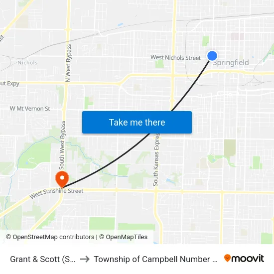 Grant & Scott (Se) to Township of Campbell Number 2B map
