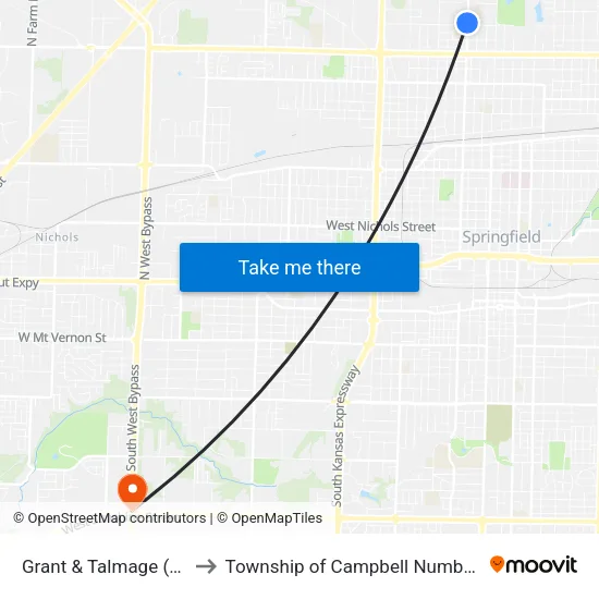 Grant & Talmage (Nw) to Township of Campbell Number 2B map