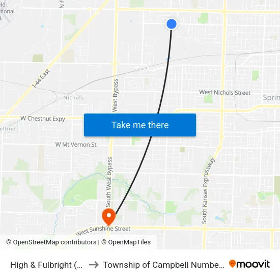 High & Fulbright (Ne) to Township of Campbell Number 2B map