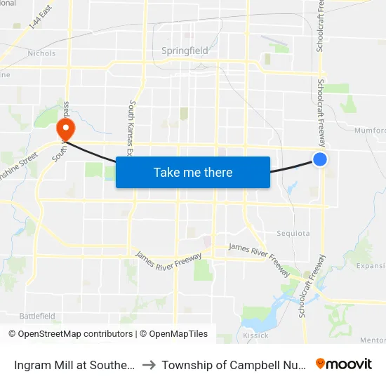 Ingram Mill at Southern Hills to Township of Campbell Number 2B map