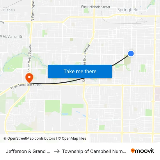 Jefferson & Grand (Nw) to Township of Campbell Number 2B map