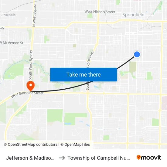 Jefferson & Madison (Sw) to Township of Campbell Number 2B map