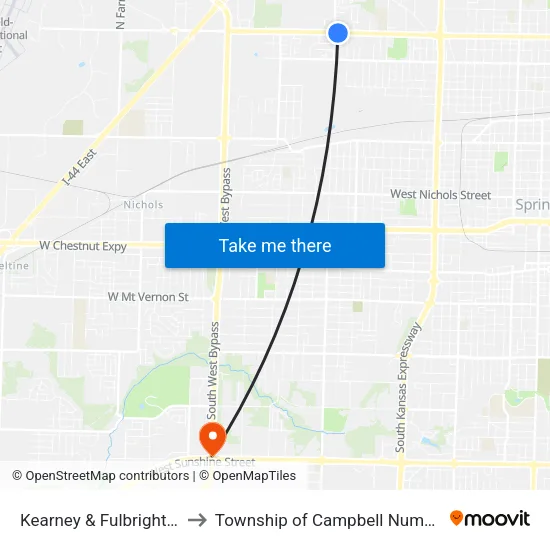 Kearney & Fulbright (Se) to Township of Campbell Number 2B map