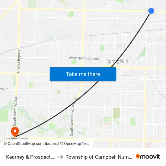 Kearney & Prospect (Sw) to Township of Campbell Number 2B map