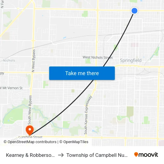 Kearney & Robberson (Se) to Township of Campbell Number 2B map