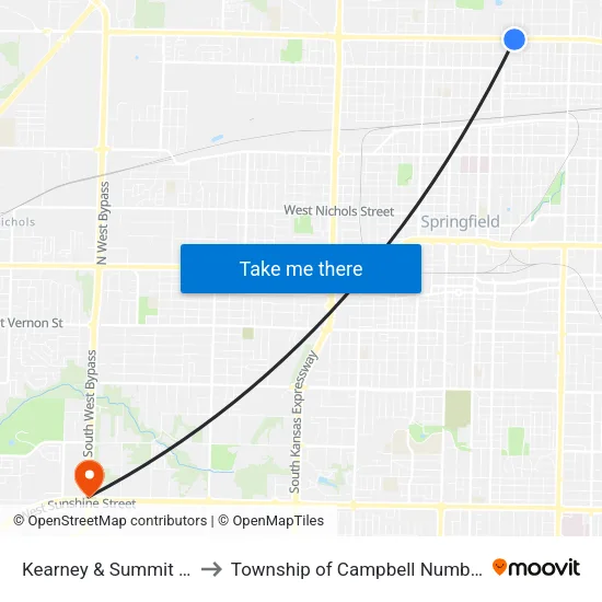 Kearney & Summit (Se) to Township of Campbell Number 2B map