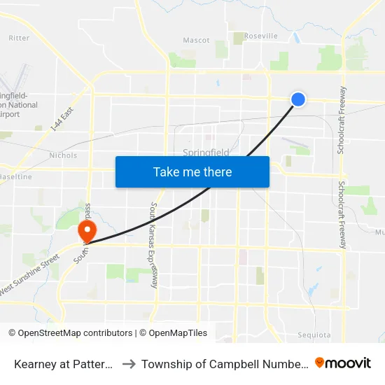 Kearney at Patterson to Township of Campbell Number 2B map