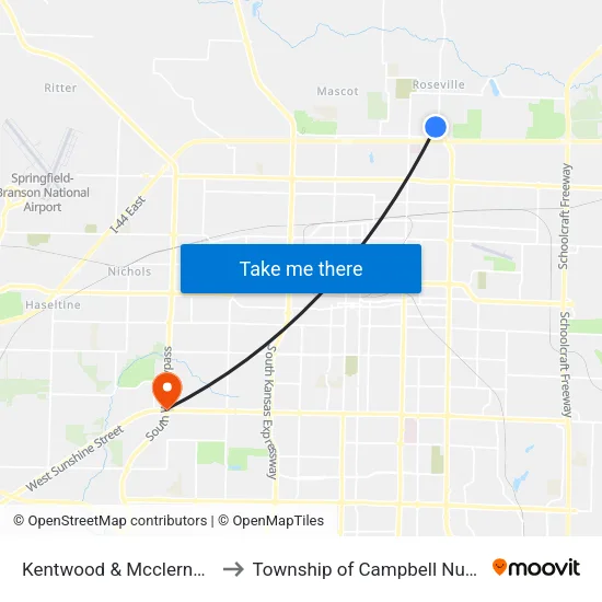 Kentwood & Mcclernon (Sw) to Township of Campbell Number 2B map