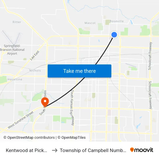 Kentwood at  Pickwick to Township of Campbell Number 2B map