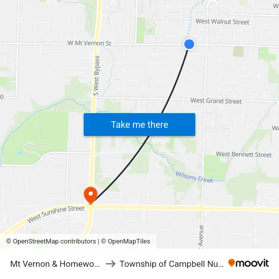 Mt Vernon & Homewood (Nw) to Township of Campbell Number 2B map