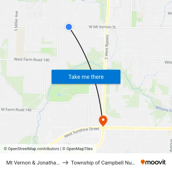 Mt Vernon & Jonathan (Ne) to Township of Campbell Number 2B map
