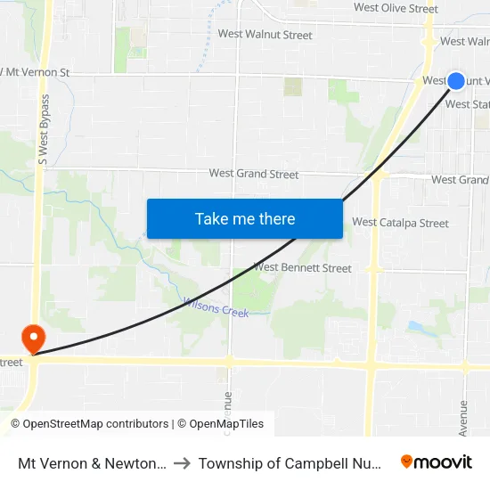 Mt Vernon & Newton (Nw) to Township of Campbell Number 2B map