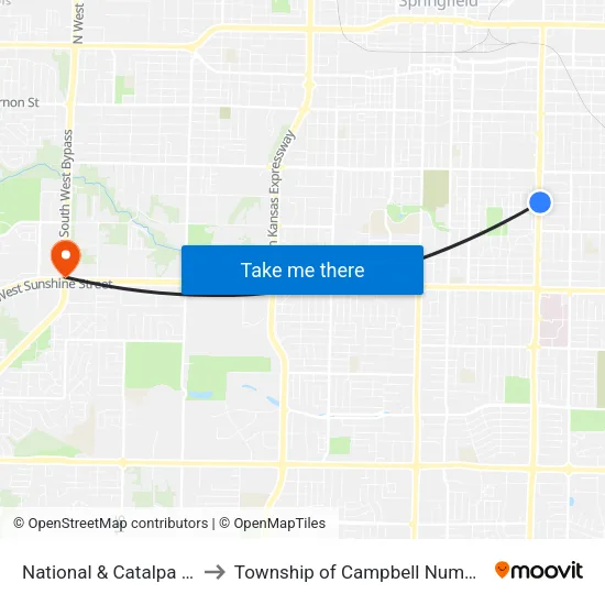 National & Catalpa (Ne) to Township of Campbell Number 2B map