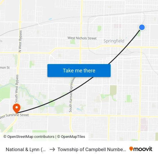 National & Lynn (Ne) to Township of Campbell Number 2B map