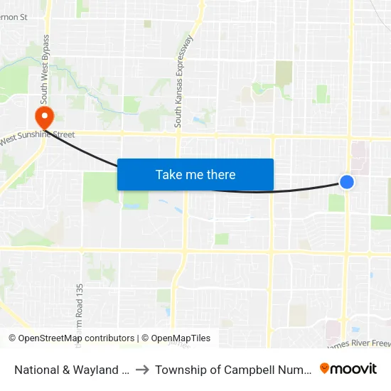 National & Wayland (Nw) to Township of Campbell Number 2B map