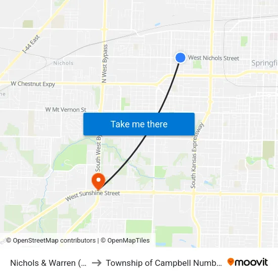 Nichols & Warren (Nw) to Township of Campbell Number 2B map