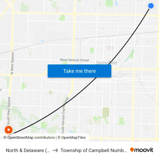 North & Delaware (Sw) to Township of Campbell Number 2B map