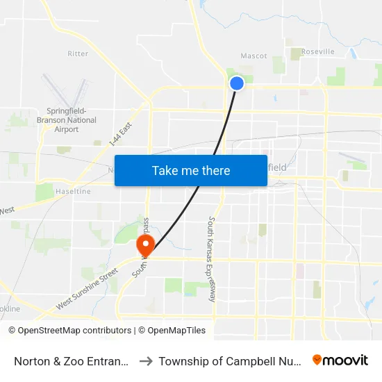 Norton & Zoo Entrance (Ne) to Township of Campbell Number 2B map