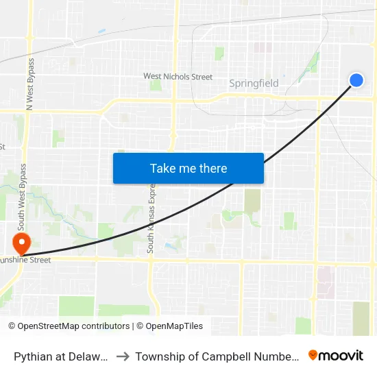 Pythian at Delaware to Township of Campbell Number 2B map