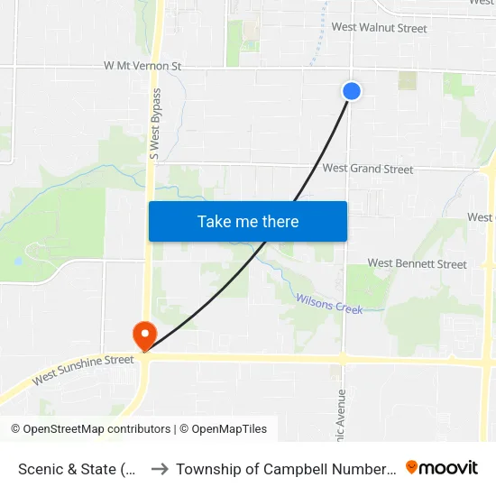 Scenic & State (Ne) to Township of Campbell Number 2B map