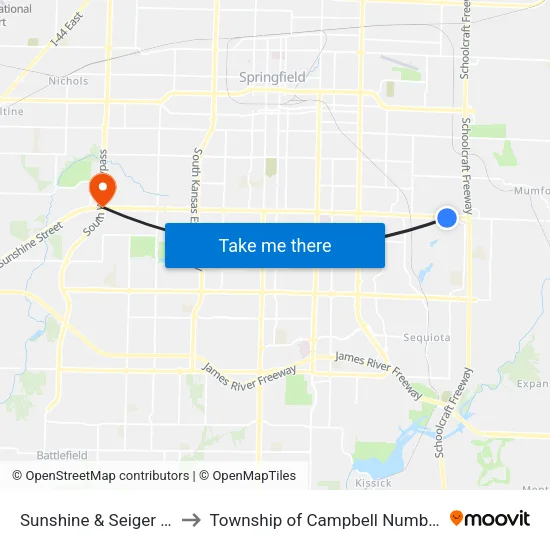 Sunshine & Seiger (Se) to Township of Campbell Number 2B map
