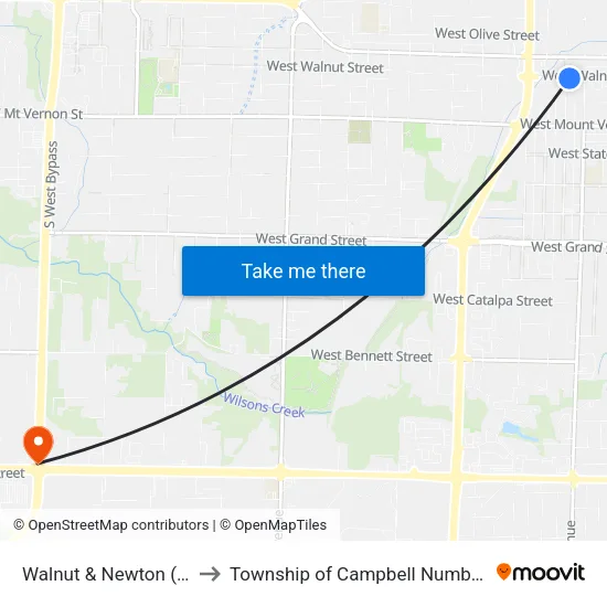 Walnut & Newton (Sw) to Township of Campbell Number 2B map
