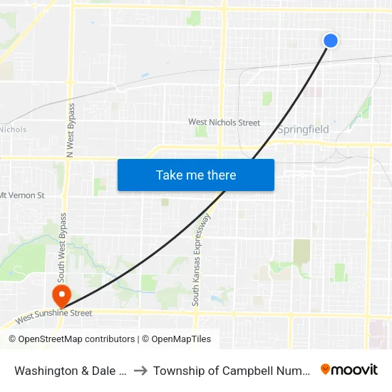 Washington & Dale (Sw) to Township of Campbell Number 2B map