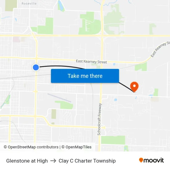Glenstone at High to Clay C Charter Township map