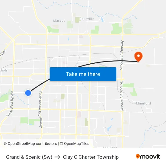 Grand & Scenic (Sw) to Clay C Charter Township map