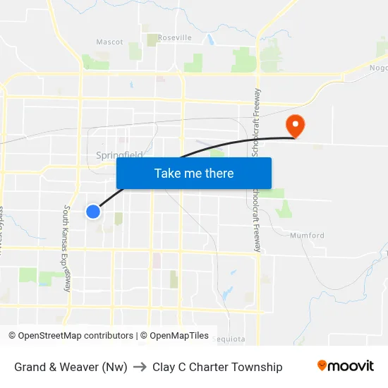 Grand & Weaver (Nw) to Clay C Charter Township map