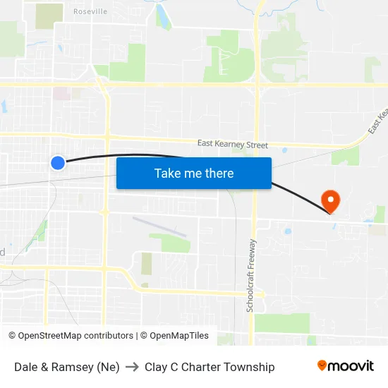 Dale & Ramsey (Ne) to Clay C Charter Township map