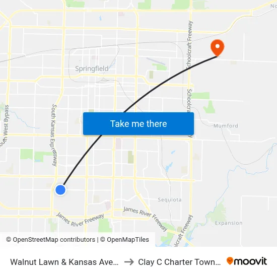 Walnut Lawn & Kansas Ave (Ne) to Clay C Charter Township map