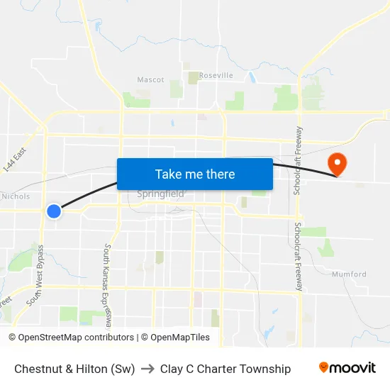 Chestnut & Hilton (Sw) to Clay C Charter Township map