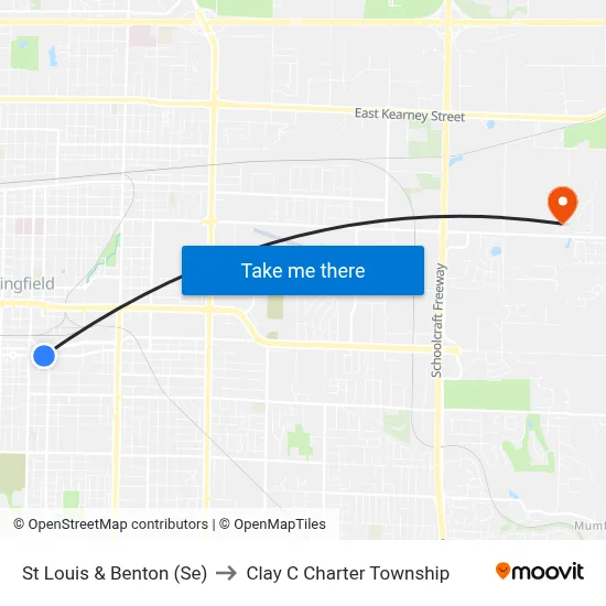 St Louis & Benton (Se) to Clay C Charter Township map