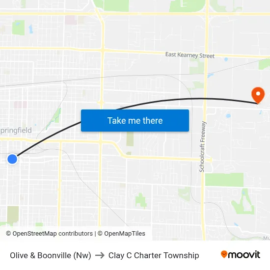 Olive & Boonville (Nw) to Clay C Charter Township map