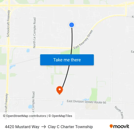 4420 Mustard Way to Clay C Charter Township map