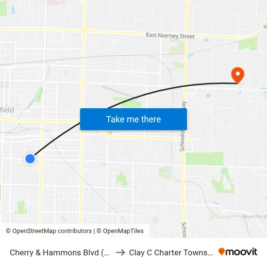 Cherry & Hammons Blvd (Ne) to Clay C Charter Township map