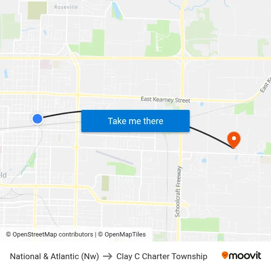 National & Atlantic (Nw) to Clay C Charter Township map