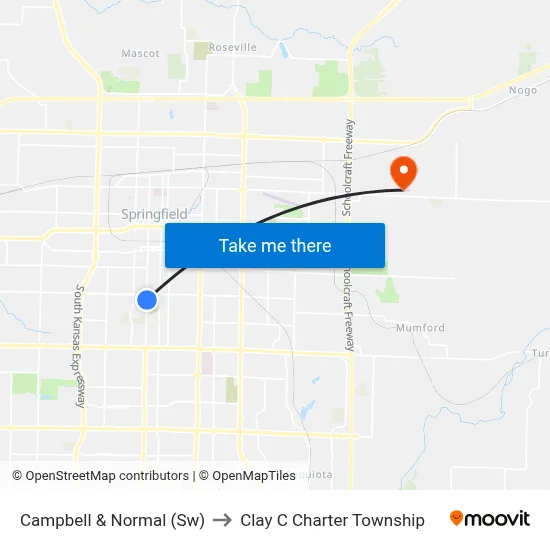 Campbell & Normal (Sw) to Clay C Charter Township map