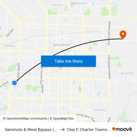 Seminole & West Bypass (Nw) to Clay C Charter Township map