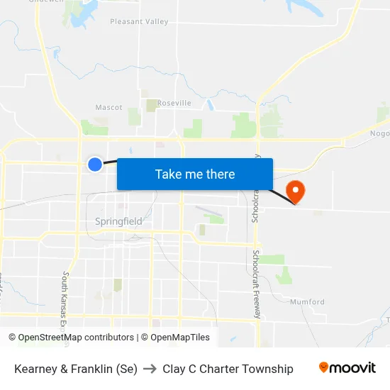 Kearney & Franklin (Se) to Clay C Charter Township map