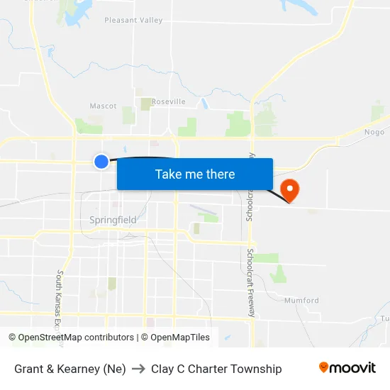 Grant & Kearney (Ne) to Clay C Charter Township map