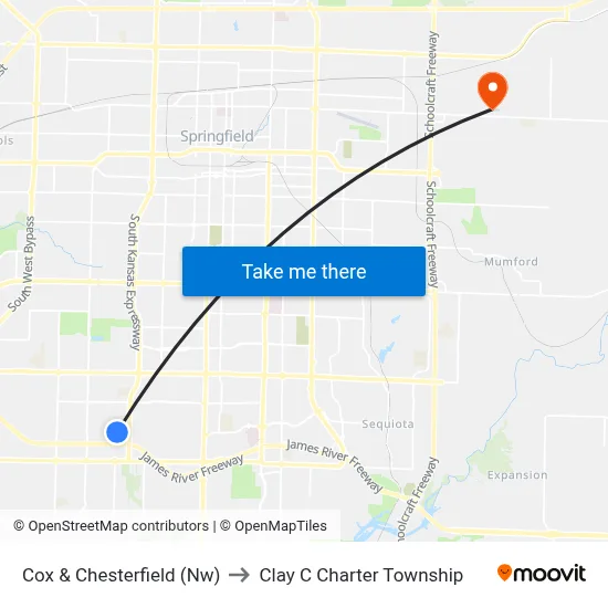 Cox & Chesterfield (Nw) to Clay C Charter Township map