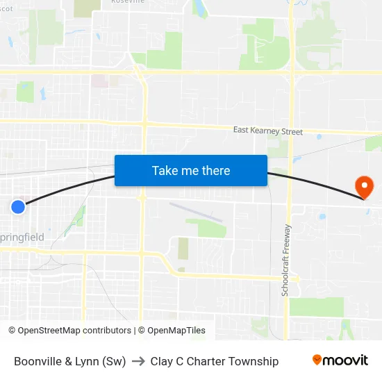 Boonville & Lynn (Sw) to Clay C Charter Township map