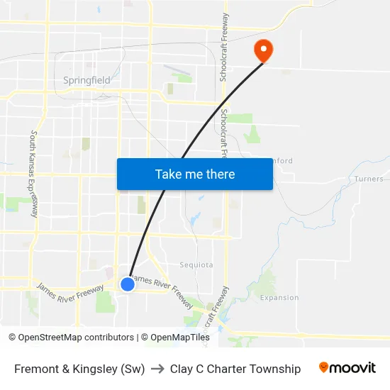 Fremont & Kingsley (Sw) to Clay C Charter Township map