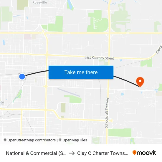 National & Commercial (Sw) to Clay C Charter Township map