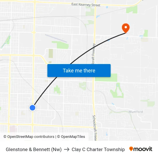 Glenstone & Bennett (Nw) to Clay C Charter Township map
