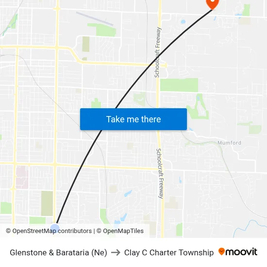 Glenstone & Barataria (Ne) to Clay C Charter Township map